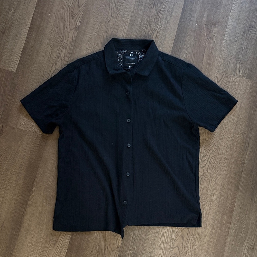 Cactus Man Men's Black Short Sleeve Shirt